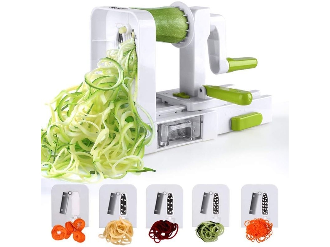 Spiralizador De Verduras Plegable 4 Cuchillas Para Espaguetis Zoodles Maker De Alimentos De Calidad Alimentaria