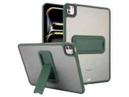 Capa Protetora Com Suporte Fosco De 10,2 Mm, Transparente, À Prova De Choque, Em Verde Escuro - Ipad Pro 11 (2018)