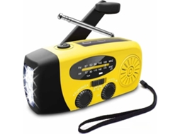 Rádio De Manivela Com Células Solares, Lanterna E Bateria Externa De 2000mah Para Emergências Sos, Laranja