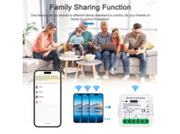 Controle Remoto Digital de Cortina com App, Timer e Alexa S/MARCA