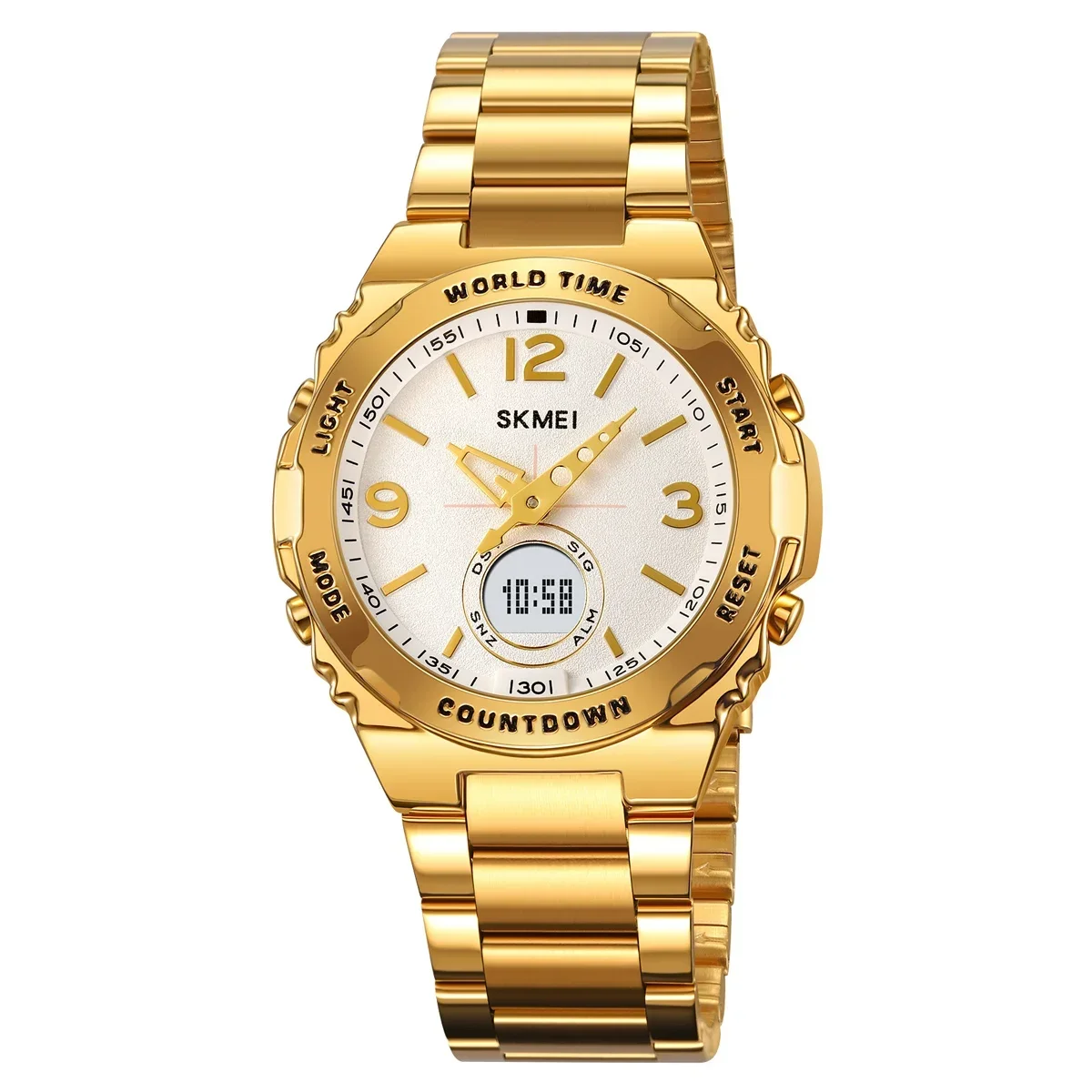 Relógio de Luxo Masculino Digital em Aço Inoxidável MDUG (dourado)