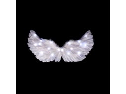 Disfraz Asas de Ángel Fasst, Luz LED, Auréolas, para Fiestas, Adultos y Niños