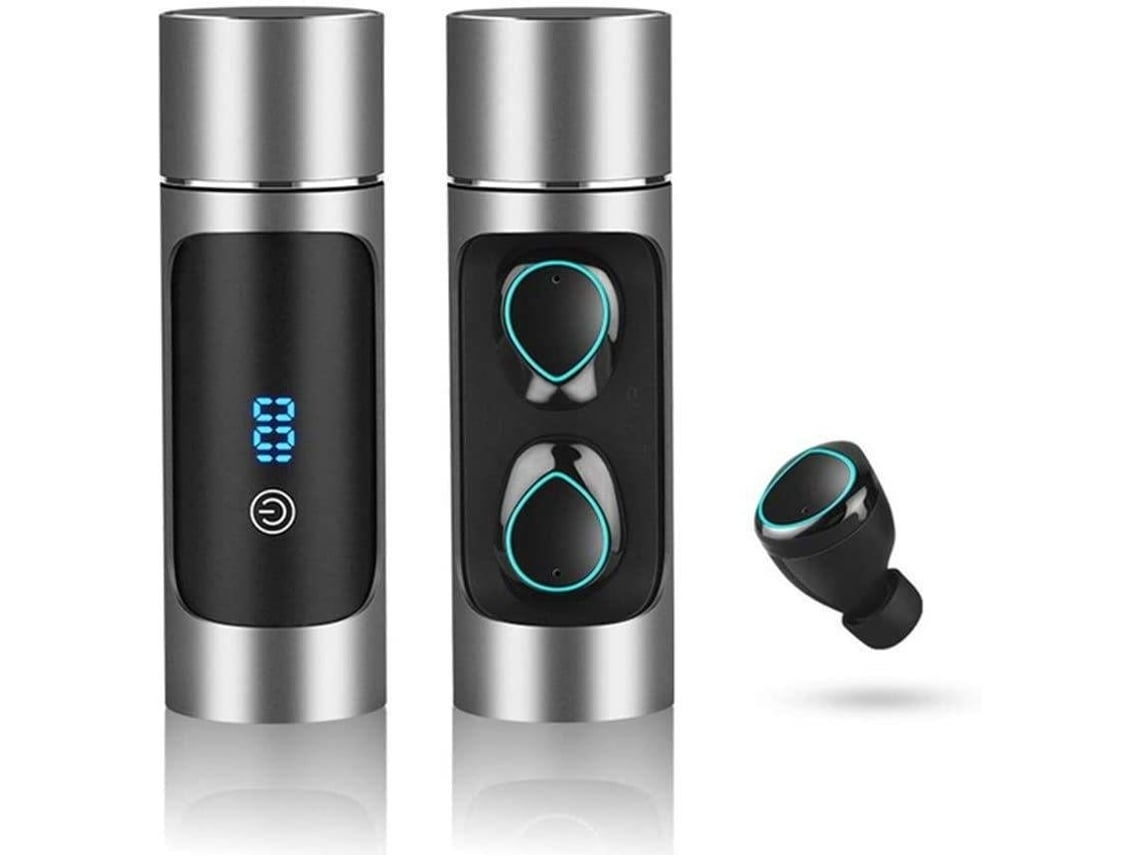 Auriculares Bluetooth True Wireless ENZONS  5.0 Tws com Banco de Potência 1000Mah Intra- Hifi para Esportes Chamada E