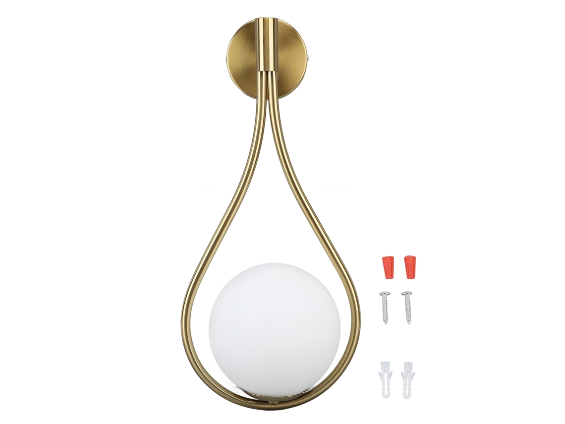 Rebe-lámpara De Parede Gotas De Água Led Esfera Dourada, Aplique De Parede Para Sala, Quarto, Corredor, Escadas, Decoração Interior