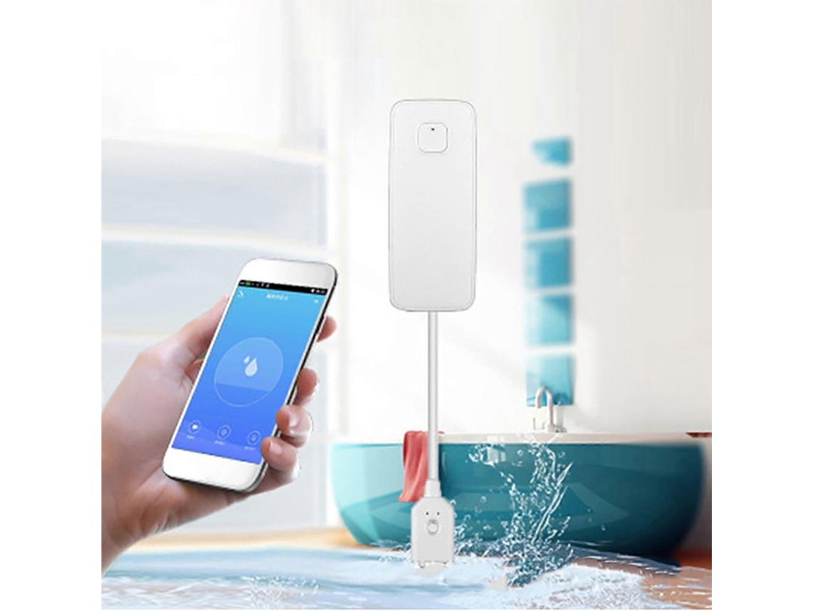 Alarme De Água Inteligente Com Wi-fi, Alerta Sonoro, Detecção De Vazamentos E Monitoramento Por Aplicativo – Compatível Com Assistentes De Voz In