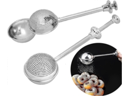 Cernidor de Hornear 2 Piezas, Cernidor de Azúcar Polvo Y Harina, Acero Inoxidable, Manejo Con Resorte, Multiusos para Repostería Y Té