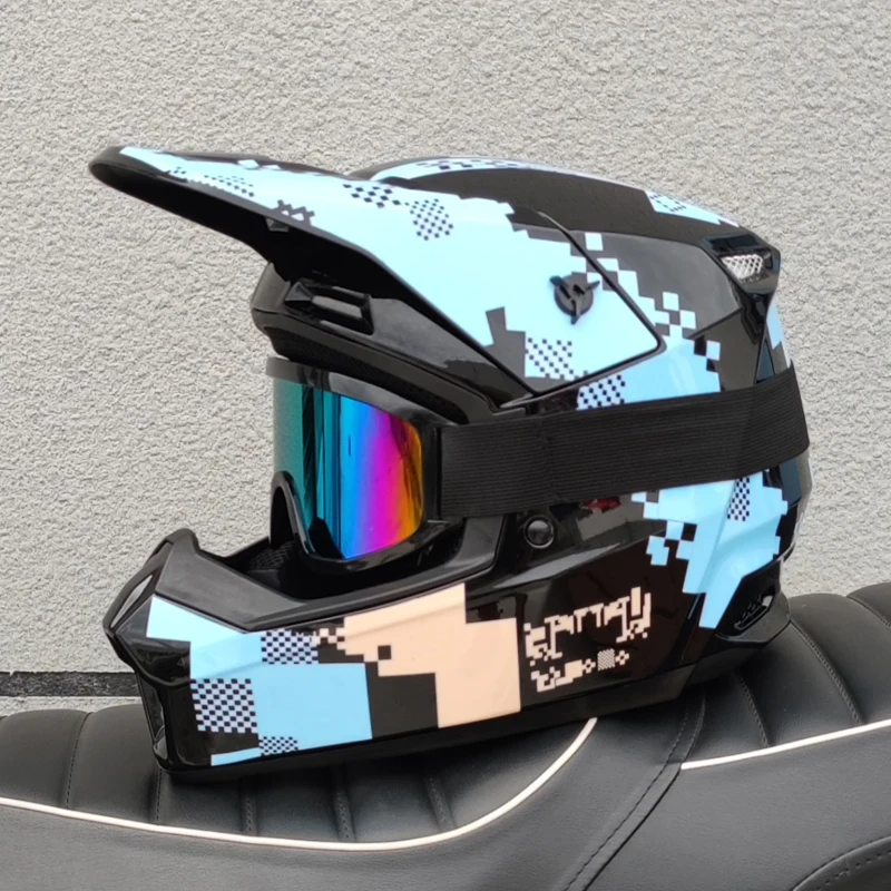 Capacete Universal Para Motocross Com Certificação (m)dot Para Adultos E Adolescentes.