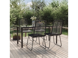 Vidaxl 5 Pcs Conjunto De Jantar Para Jardim Preto
