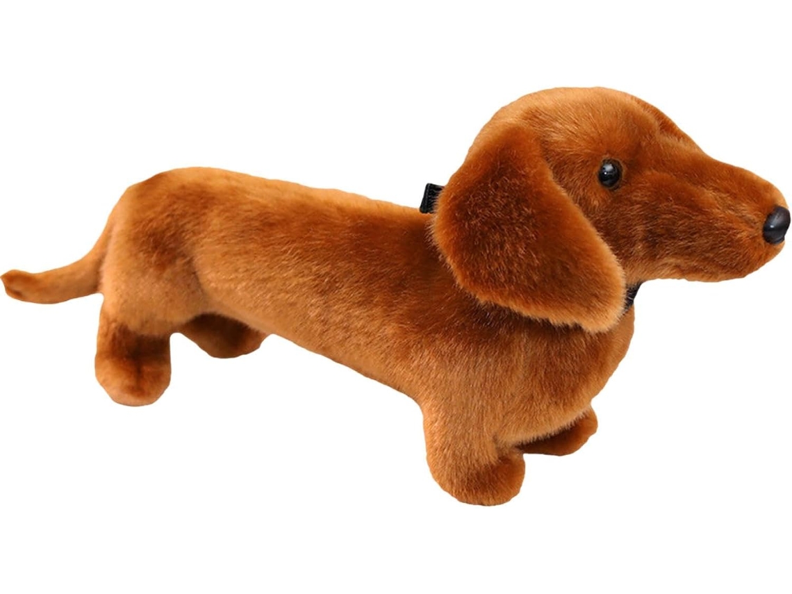 Dachshund Pelúcia, animal realista e fofinho.