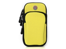 Bolsa De Braço Impermeável | Entrada Para Fone De Ouvido | Perfeita Para Corrida (amarela)