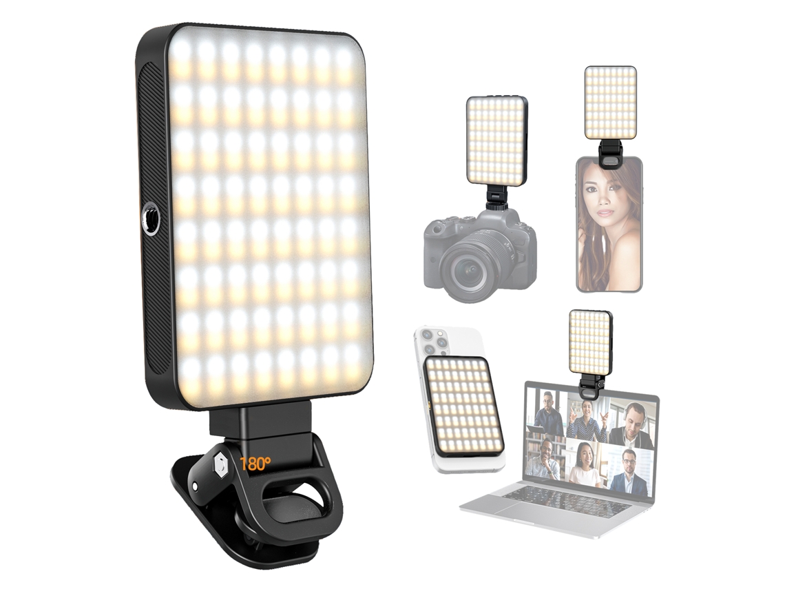 Luz Led Magnética Para Vídeo, Clip Para Laptop E Telefone, Ideal Para Reuniões Virtuais E Conferências