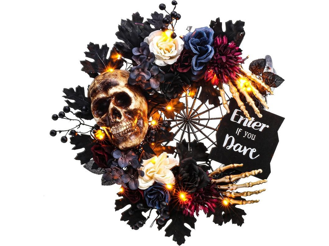 Coroa de Halloween, Vinha, Abóbora, Maple, Decoração Nova Line