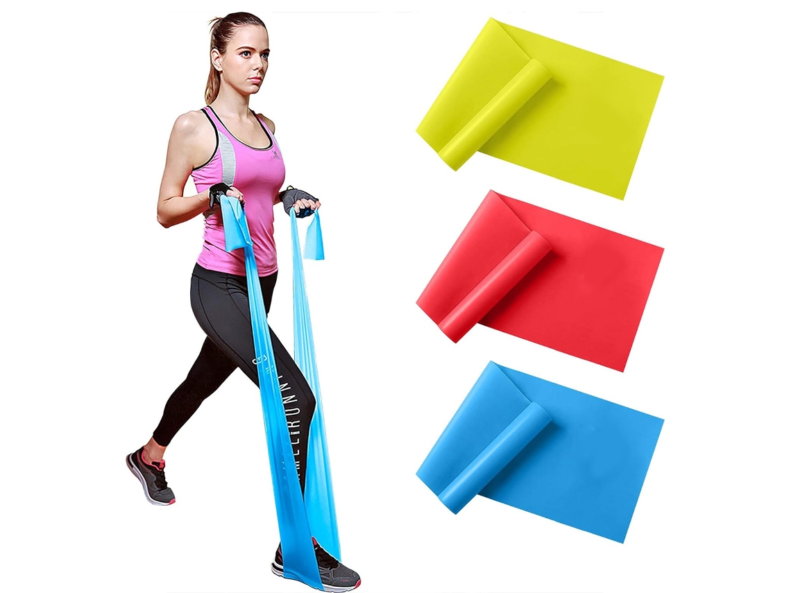 Faixas Elásticas Ecológicas Para Exercícios, Fisioterapia, Ioga E Treinamento De Força, Com Código Cores Portáteis (conjunto 3)-aquaforge
