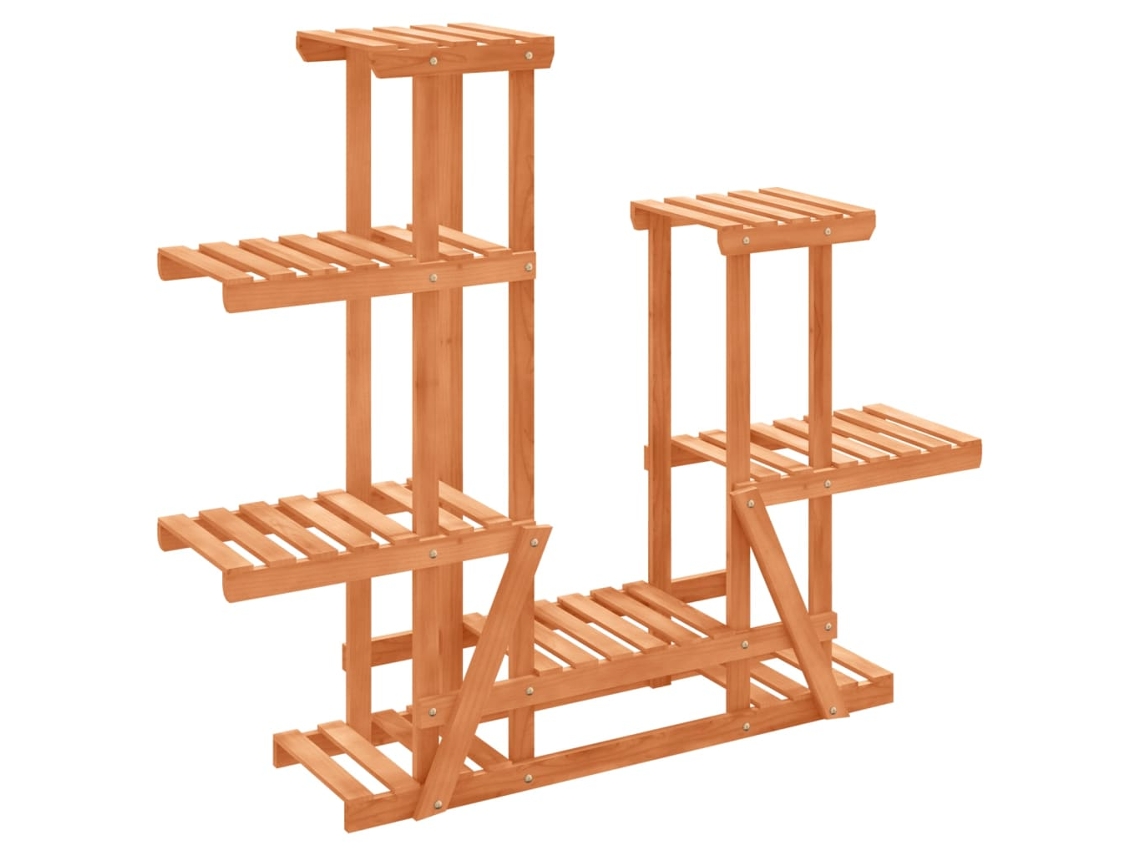 Suporte para plantas VIDAXL Marrom Madeira (95x25x96 cm)