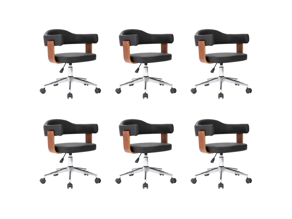 Dining Chair, Dining Chairs Vidaxl Preto Couro Artificial (n/a)