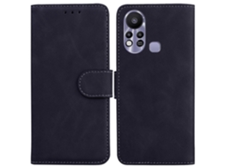 Capa De Celular Flip Em Couro Sintético Com Toque Suave E Cor Pura Para Infinix Hot 11s X6812.