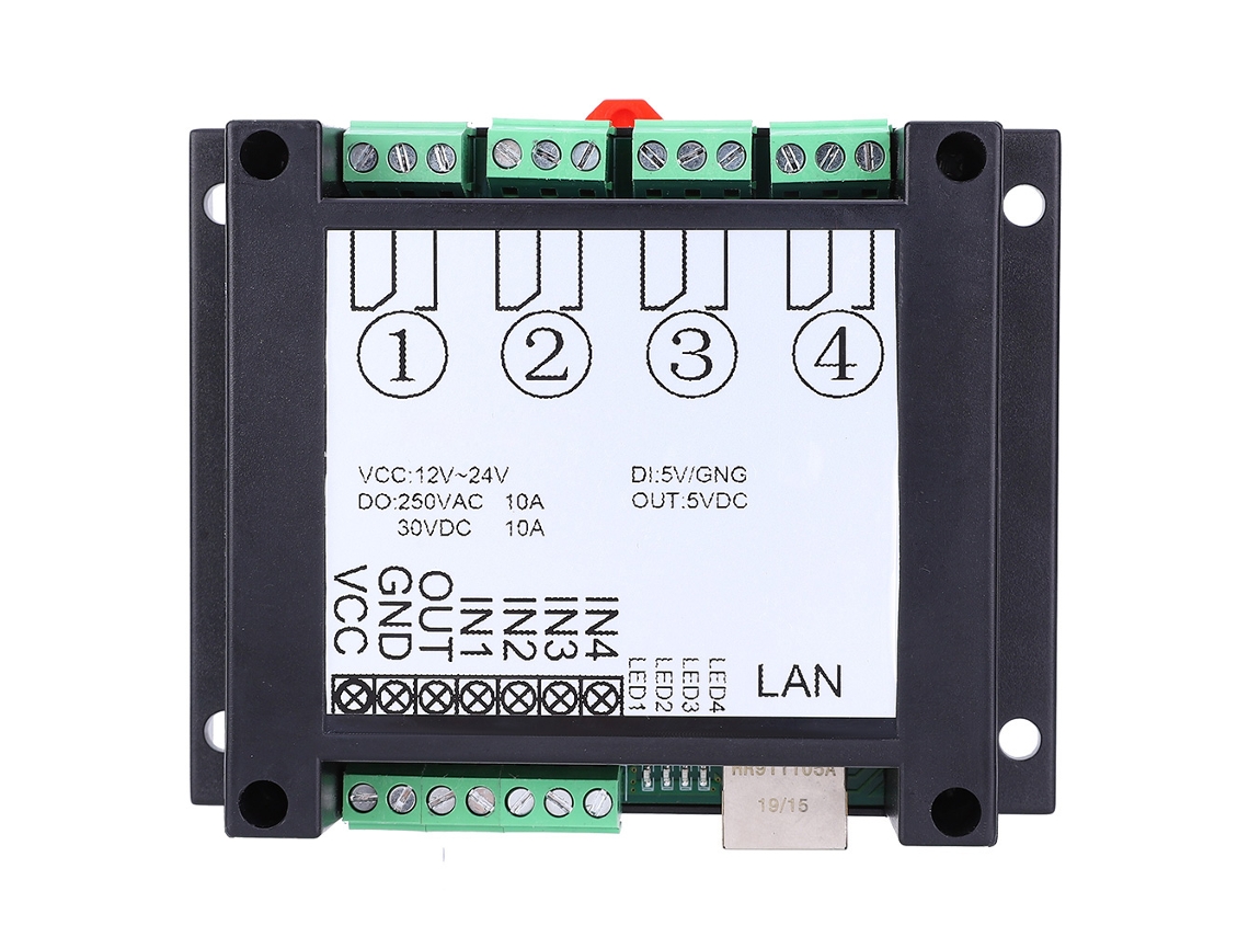 Painel de Controle Remoto Nc400 Rj45 W5500 Relé 12v 24v Equipamento de Controle de Potência Preto