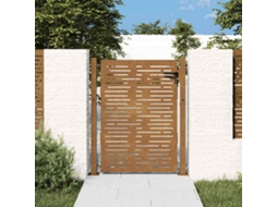 Vidaxl Portão De Jardim 100x125 Cm Aço Corten Design Quadrado