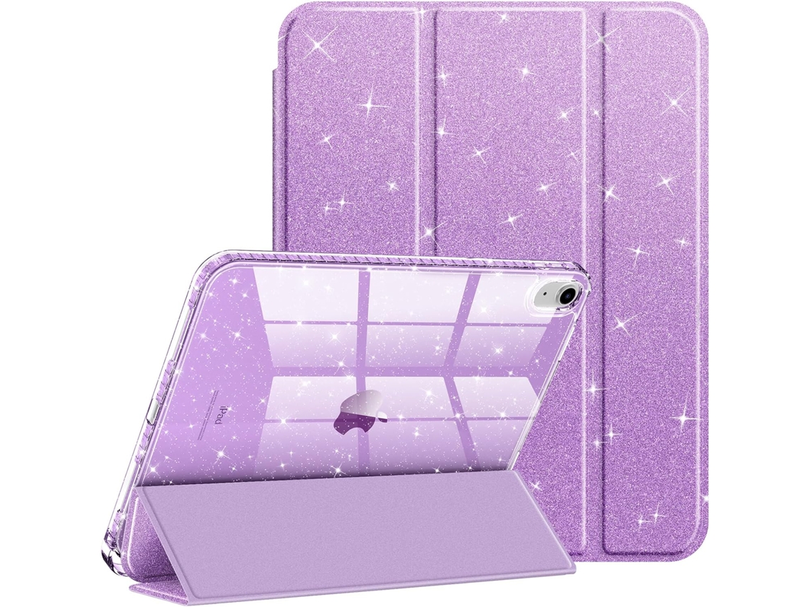Capa com glitter para iPad 11 (2025) e 10ª geração (2022) - vermelha