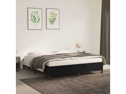 Vidaxl Estrutura De Cama Sem Colchão 180x200 Cm Veludo Preto