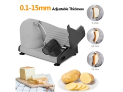 Fatiador elétrico 180w, carne, fruta, legumes, pão, aço inox