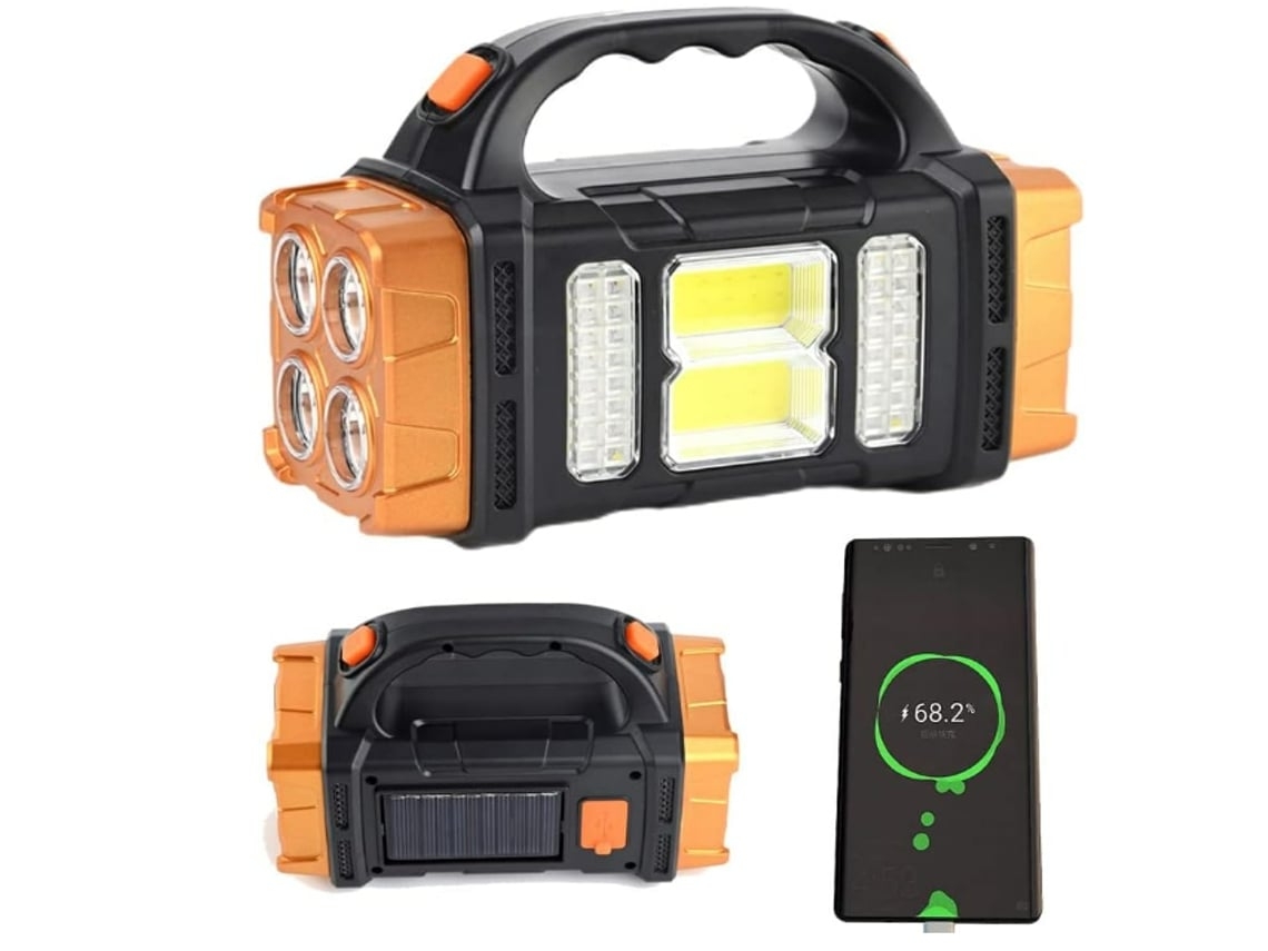 Lanterna Portátil de Campismo com Carregador Solar, Múltiplas Luminárias Modernas, Moderna STELASPLEN