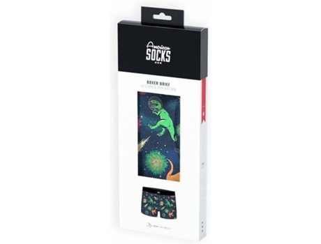 Boxer para Homem AMERICAN SOCKS Space Dino (Tamanho: M)