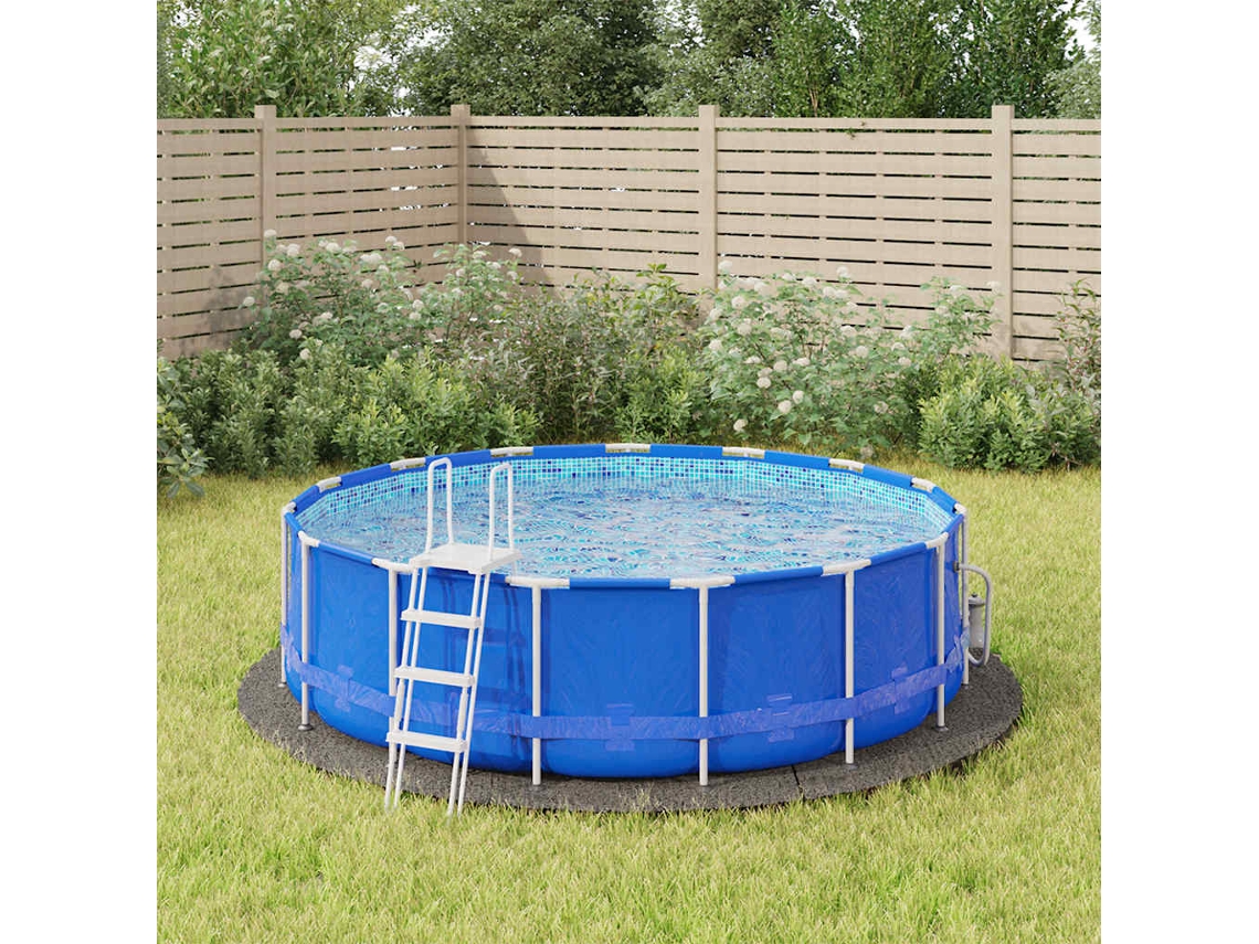 Vidaxl Pano Para Chão De Piscinas Ø366 Cm Poliéster Geotêxtil Cinza