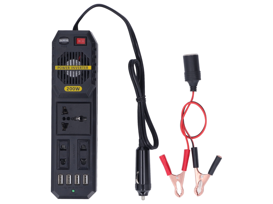 Inversor HKJ Carro 200W 12V para 220V com USB