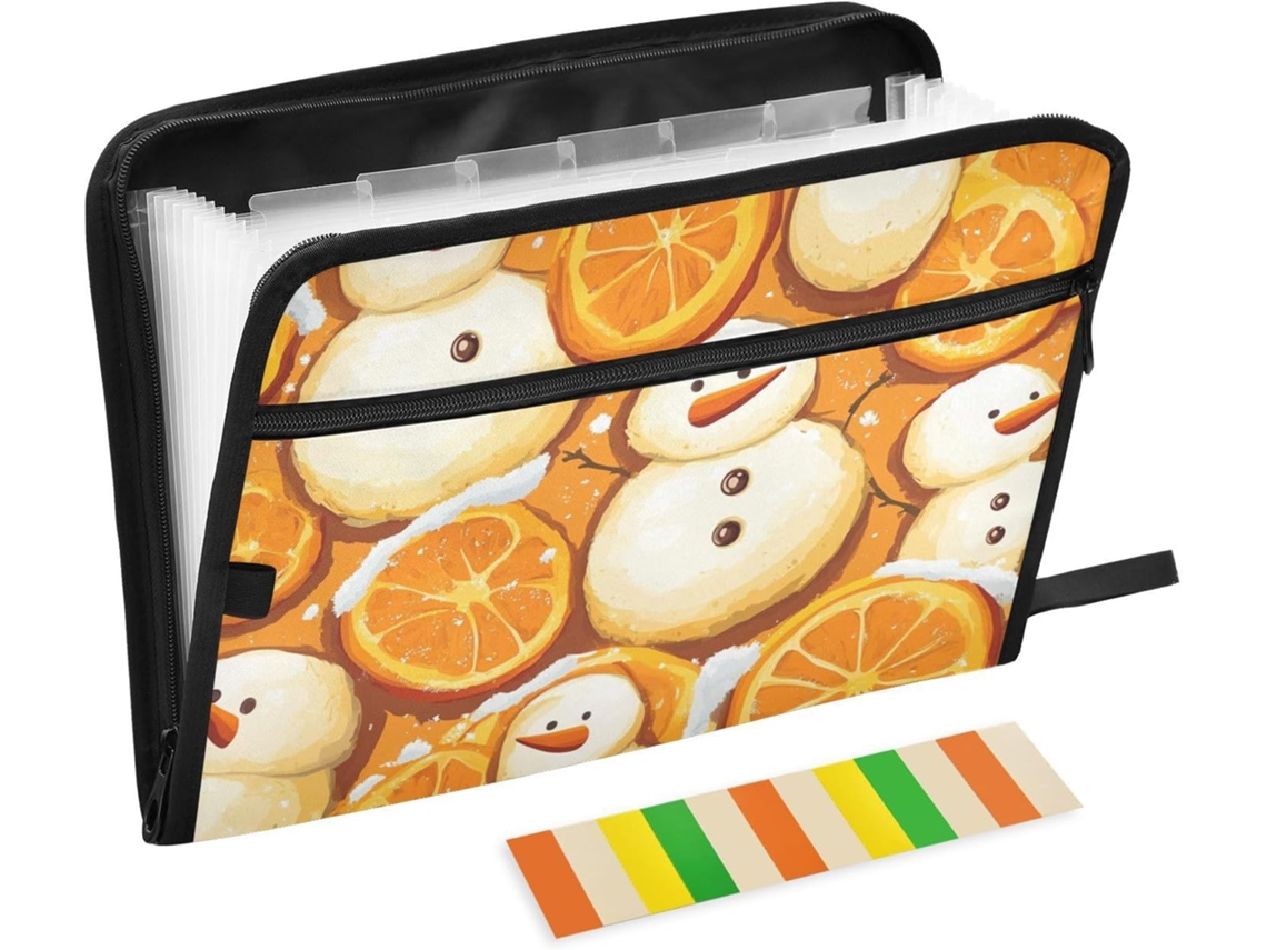 Pasta Com 13 Bolsos, Tamanho A4, Com Fecho De Zíper, Ideal Escola, Casa, Escritório, Sala De Aula, Com Desenhos De