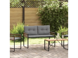 Vidaxl Banco De Camada De Madeira 114 X 55 X 77 Cm Cinzento-claro