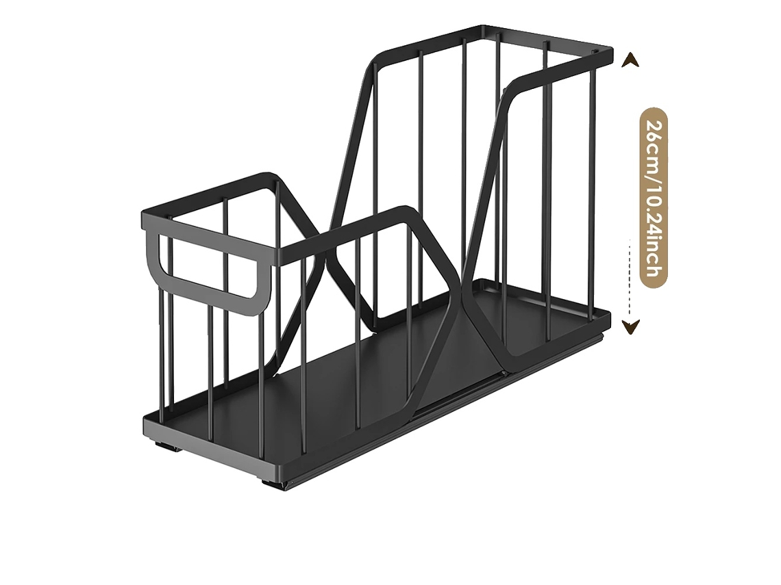 Prateleira De Armazenamento, Construção Em Metal, Gavetas Retráteis, 3012 Bk, 2 Pcs Oem