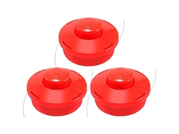 2026 cabezal de Cortacésped Universal de Nylon 3x para Líneas de 1.65mm a 3.0mm (3x Rojo)