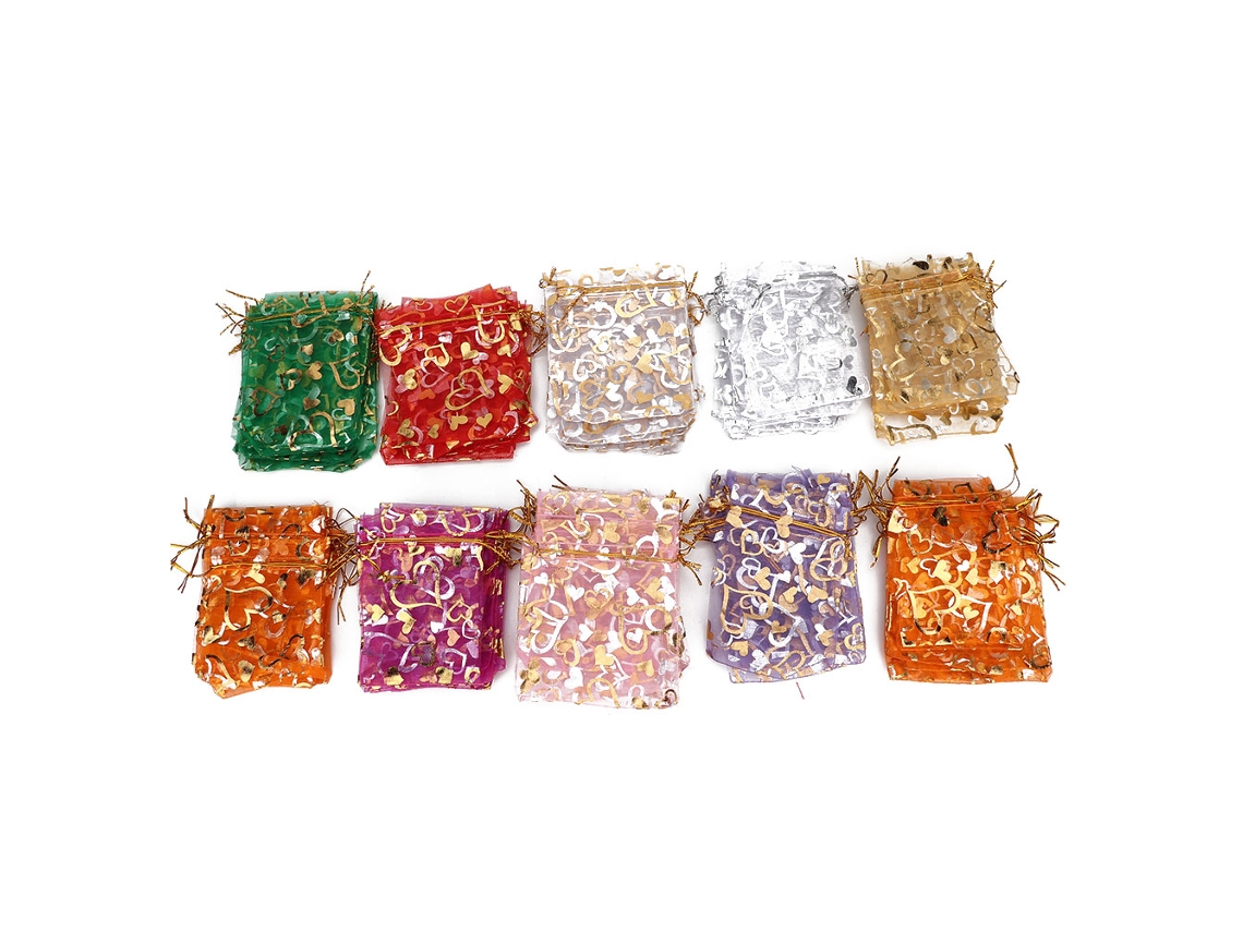 Sacos Organza Presentes Cofresagem Cordão Mistos Cores