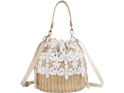 Bolsa De Tecido Trançado Para Mulheres, Bolsa De Ombro Simples E Portátil, Bolsa Tipo Sacola.