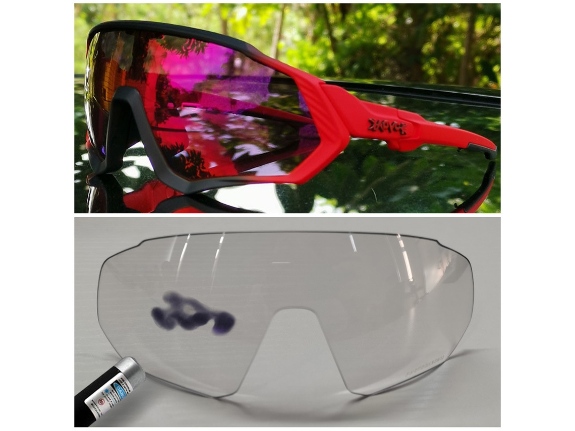 Óculos de Ciclismo, Óculos Fotocromáticos À Prova de Vento para Ciclismo de Estrada e Mountain Bike. MDUG