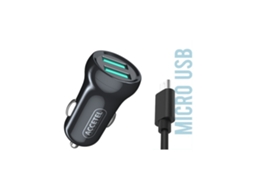 Cc264 Carregador De Carro Duplo Usb 2.4a - Micro Usb Preto