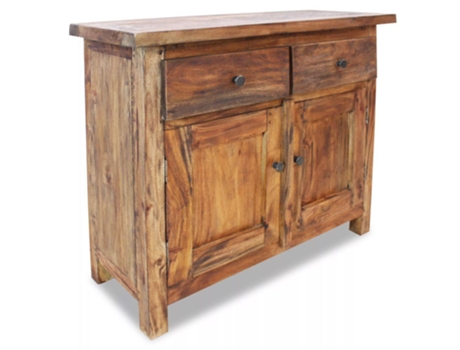 Aparador em Madeira Maciça Reciclada Estilo Rústico 75X30X65 cm 4402019 MOBIKASA