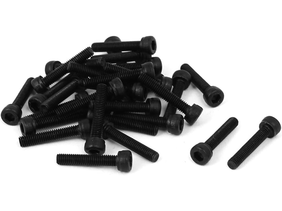 Tampa de Rosca Aço M3 X 16 Mm com Parafusos Sextavados Internos, Preta, 30 Peças CHABERLU