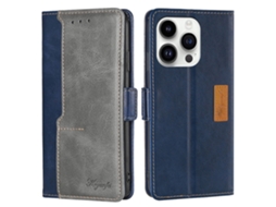 Capa Cinza Para Iphone 15 Pro Max Pele Sintética Magnética Cinzento