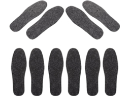 5 Pares De Palmilhas Feltro Para Calçados Inverno, Confortáveis, Absorventes De Suor E Resistentes A Odores, Ideais Para