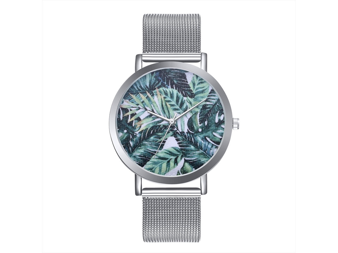 Relógio de pulso unissex Zhoulianfa Fashion, analógico, de quartzo, com pulseira prateada, para uso casual.