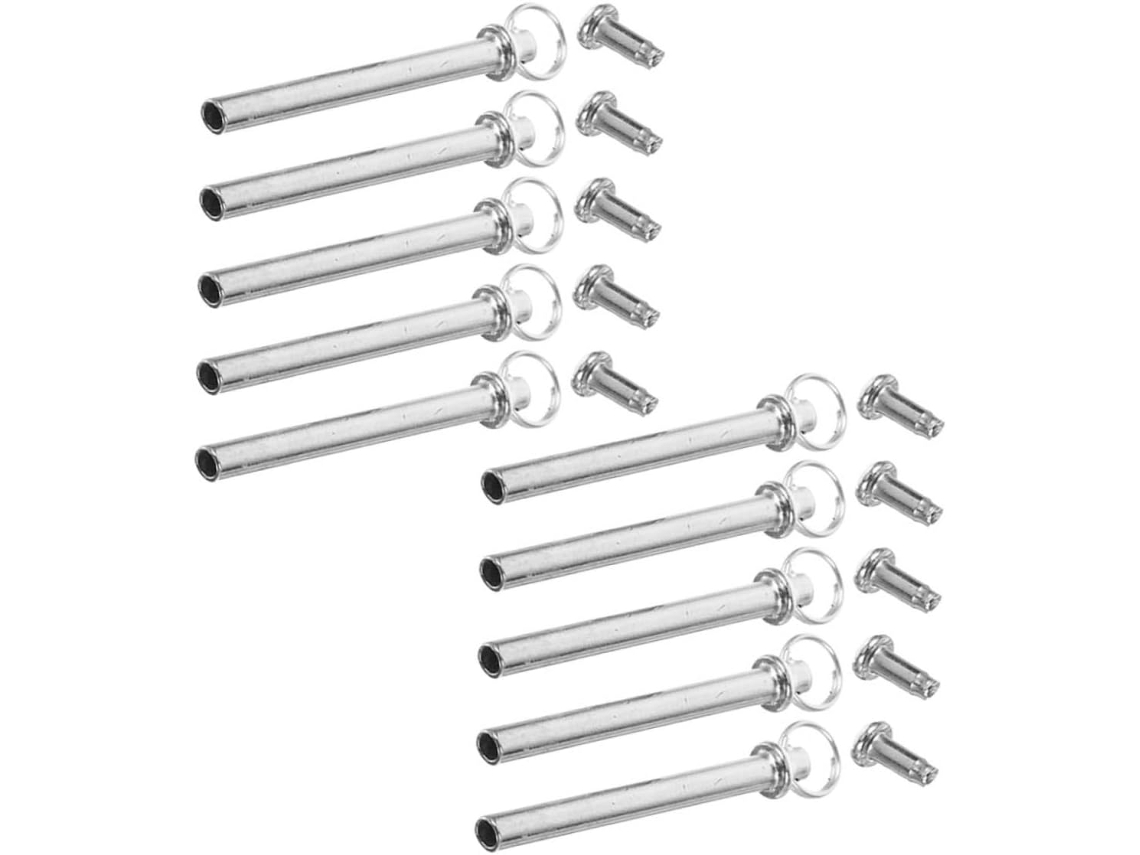 Conjunto De 10 Rebites Decorativos Prateados De 3 Mm X 21 Mm Para Leques Dobráveis,