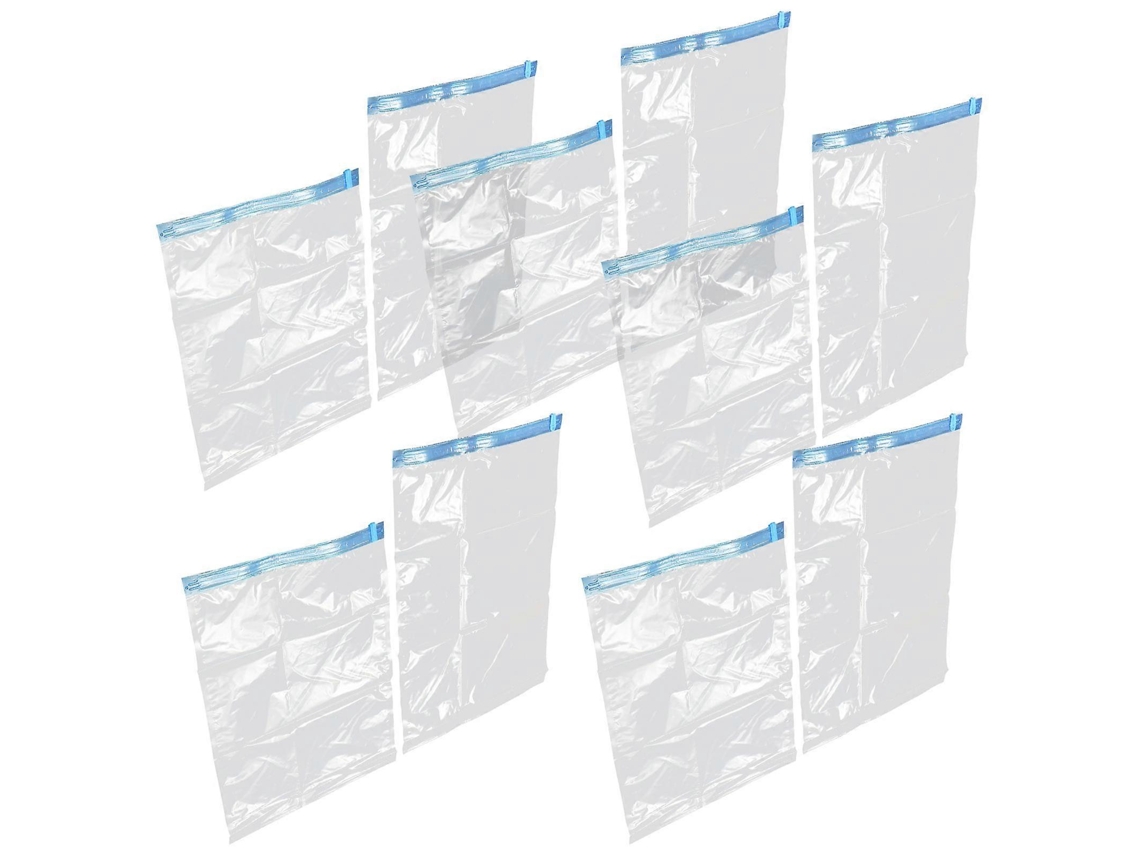 Sacos De Compressão Para Bagagem, Ideais Viagens E Armazenamento Roupas. Manual Com Remoção Ar. Pacote 10 Unidades.