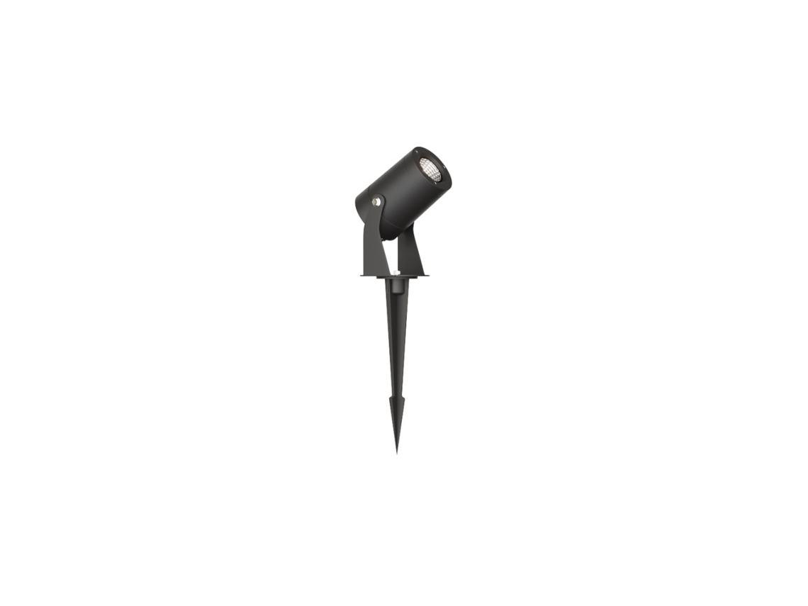 Refletor LED redondo Sair 10w IP65 Preto 2200k - Luz de jardim para plantas Ou Sebes H36cm - Beneito Faure