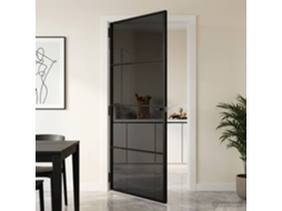 Vidaxl Porta Interna 93 X 201,5 Cm Vidro Temperado E Alumínio