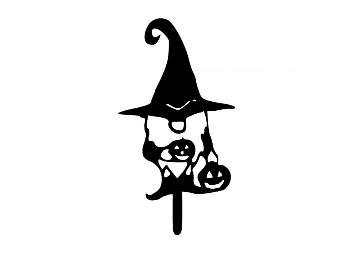 Cartão De Inserção Decorativo Jardim Halloween