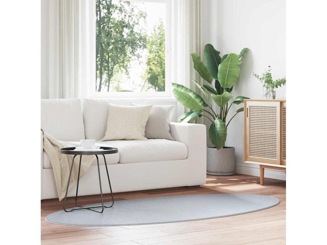 Vidaxl Tapete Huarte Cinzento 100 X 200 Cm 100% Poliéster