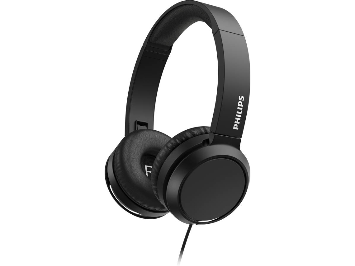 Auscultadores com Fio PHILIPS Tah4105Bk (On Ear - Microfone - Preto)