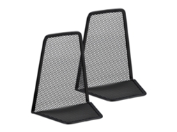 Suporte Para Livros Relaxdays, 2 Unidades, Para Livros, Cds E Dvds, Axlxp: Aprox. 14,5 X 12,5 X 9 Cm, Preto
